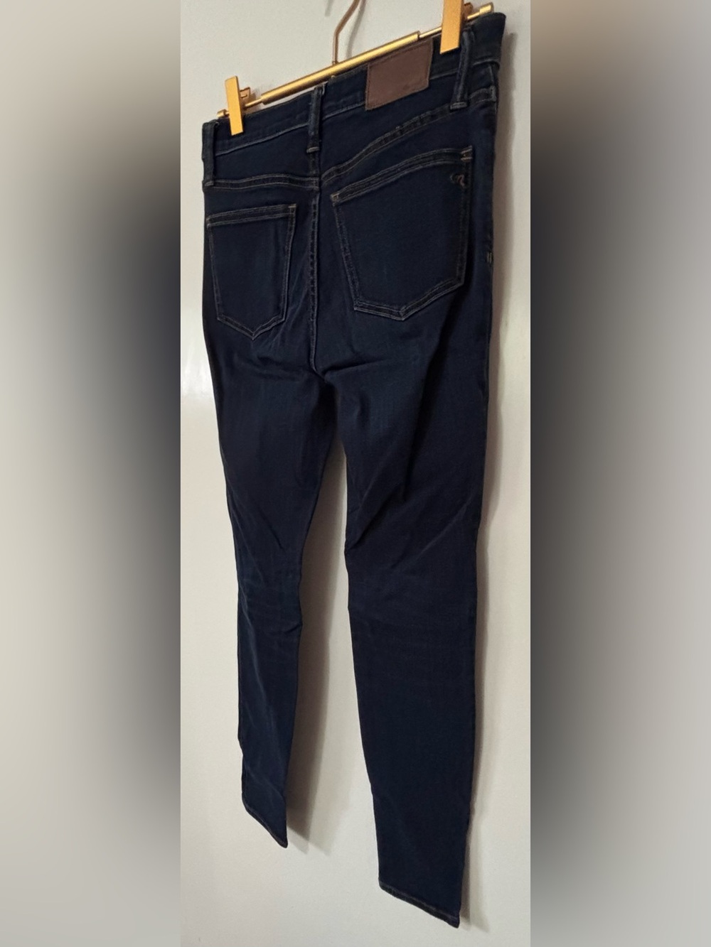 Madewell| 9” High Rise Classic Dark Indigo Blue Denim Skinny Jeans Sz 25 - Picture 6 of 9
